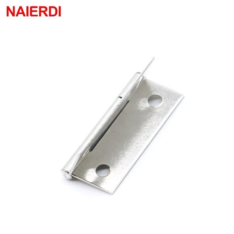 20 Stück Schrankbeschläge 1,5 Zoll Edelstahl Mini Schublade Schmuckkasten Silber Türscharnier für Dekoration Möbelbeschläge