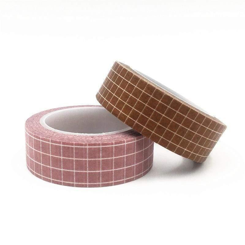 10M Black-White Grid Washi Tape Japanese Paper DIY Planner Cover Tape Adhesive Tape Stickers Decorative Stationery Tape