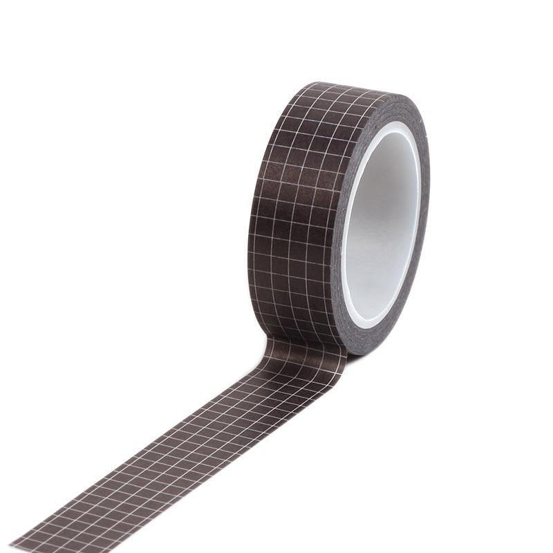10M Black White Grid Washi Tape Planner Adhesive Tape DIY Scrapbooking Stickers Label Japanese Masking Tape