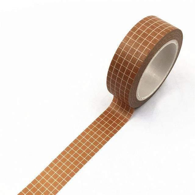 10M Black-White Grid Washi Tape Japanese Paper DIY Planner Cover Tape Adhesive Tape Stickers Decorative Stationery Tape