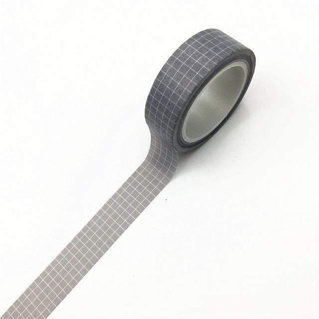 10M Black-White Grid Washi Tape Japanese Paper DIY Planner Cover Tape Adhesive Tape Stickers Decorative Stationery Tape