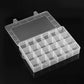 24 Compartments Transparent Large Adjustable Plastic Storage Boxes Jewelry Beads Bathroom Accessories Tools Organizer Box