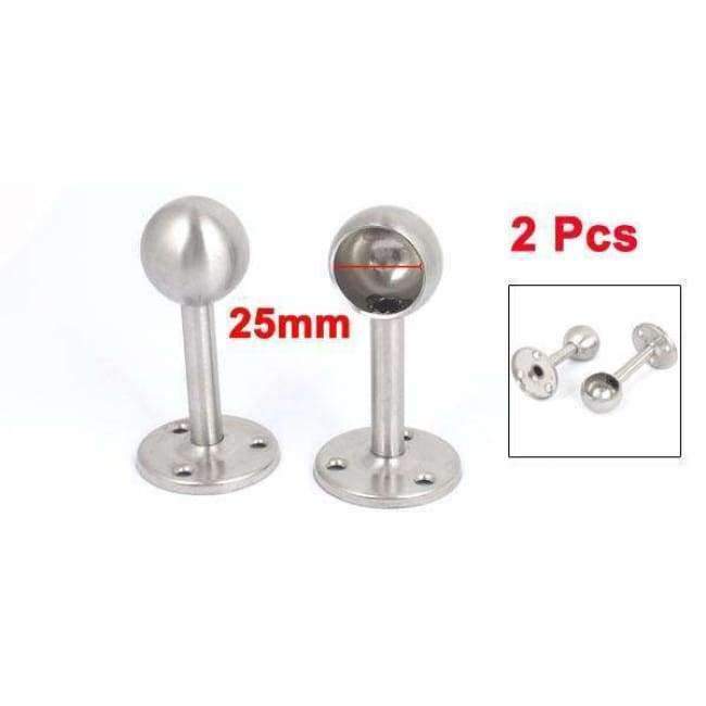 25Mm 2Pcs Dia Edelstahl Garderobe Vorhang Kleider Rohr Hebel Stütze Halterung Fenster-Dressing Hardware Für Zuhause