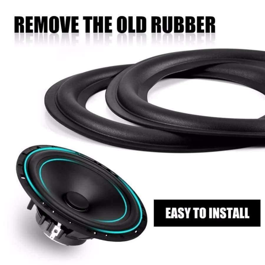 2 Stück 6 Zoll / 156 mm Perforierte Gummi Rand Surround Lautsprecher Reparaturteile Ersatz Schwarz