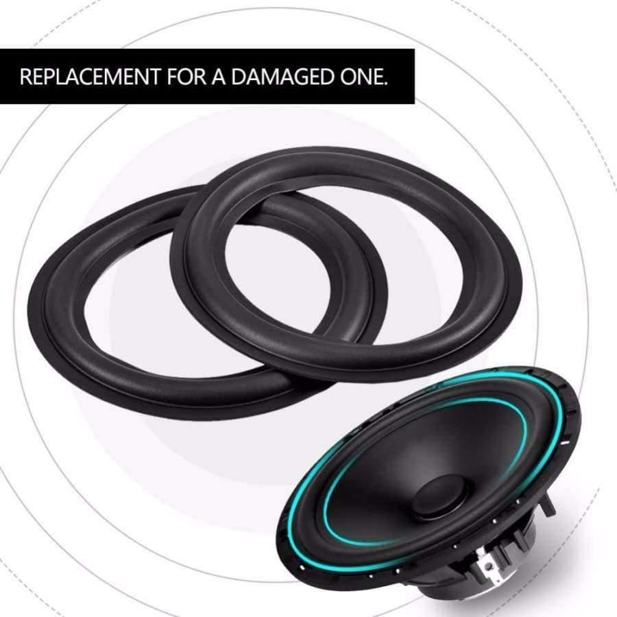 2 Stück 6 Zoll / 156 mm Perforierte Gummi Rand Surround Lautsprecher Reparaturteile Ersatz Schwarz