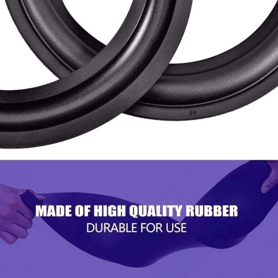 2 Stück 6 Zoll / 156 mm Perforierte Gummi Rand Surround Lautsprecher Reparaturteile Ersatz Schwarz