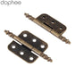 2Stk 70*35mm Antike Türschrank Scharniere 6 Löcher Schmuck Geschenkbox Schublade Schrank Dekoratives Scharnier für Möbelbeschläge