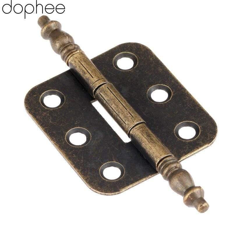 2Stk 70*35mm Antike Türschrank Scharniere 6 Löcher Schmuck Geschenkbox Schublade Schrank Dekoratives Scharnier für Möbelbeschläge