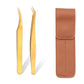 TOP quality stainless steel tweezers rainbow color straight bend ESD multifunction eyelash curlers for nail sewing DIY