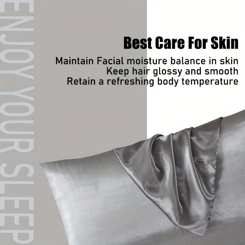 2pcs Satin-Kissenbezug, weiche und glatte Textur, Satin einfarbige Umschlagkissenbezüge, reduzieren Haarbruch, verhindern Falten