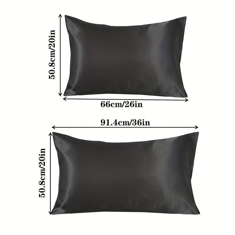 2pcs Satin-Kissenbezug, weiche und glatte Textur, Satin einfarbige Umschlagkissenbezüge, reduzieren Haarbruch, verhindern Falten