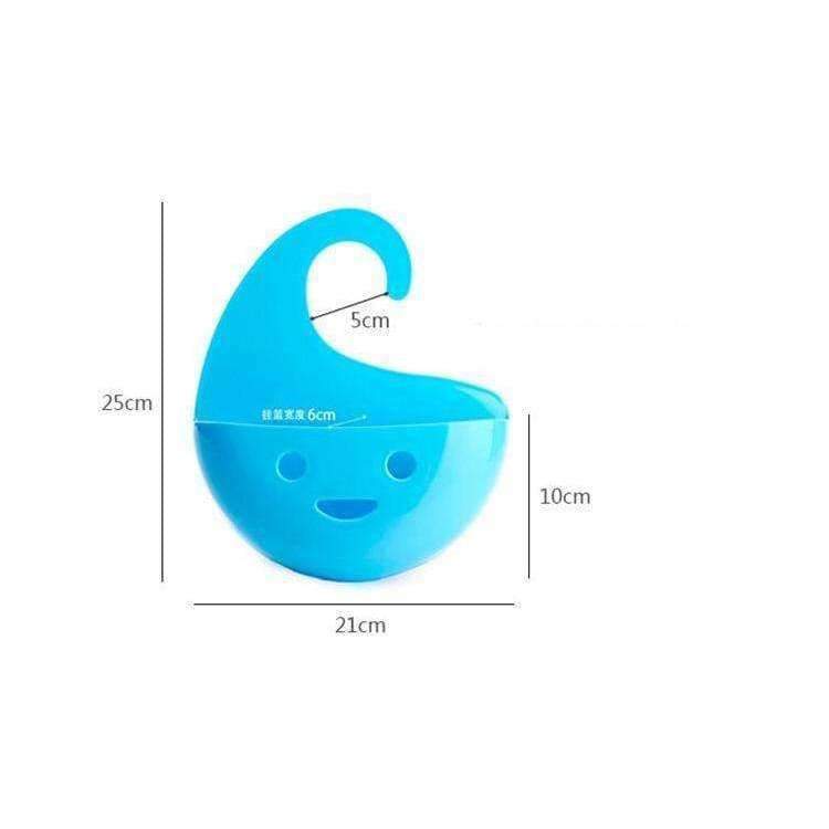 2 Stück Smile Face Hängender Aufbewahrungskorb stapelbares Regal Duschbad Organizer Badezimmer Küche Zubehör