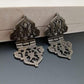 2x Antike Bronze Mini Spitzen Scharnier kleine dekorative Schmuck Holzbox Schrank Tür Stummelscharniere mit Nägeln Möbelzubehör