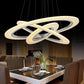 3/2/1 Ring Aluminium Acryl LED Deckenleuchte Wohnzimmer Schlafzimmer Arbeitszimmer Lampe Büro & Gewerbebeleuchtung Kronleuchter 90-240V