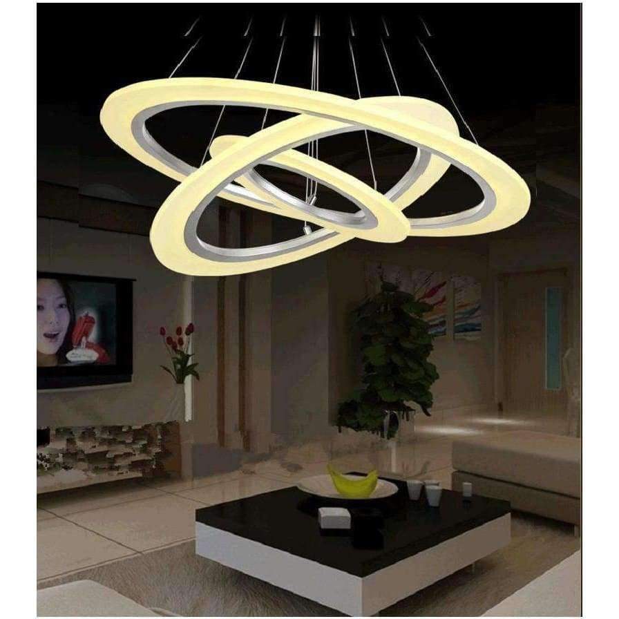3/2/1 Ring Aluminium Acryl LED Deckenleuchte Wohnzimmer Schlafzimmer Arbeitszimmer Lampe Büro & Gewerbebeleuchtung Kronleuchter 90-240V