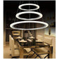3/2/1 Ring Aluminium Acryl LED Deckenleuchte Wohnzimmer Schlafzimmer Arbeitszimmer Lampe Büro & Gewerbebeleuchtung Kronleuchter 90-240V