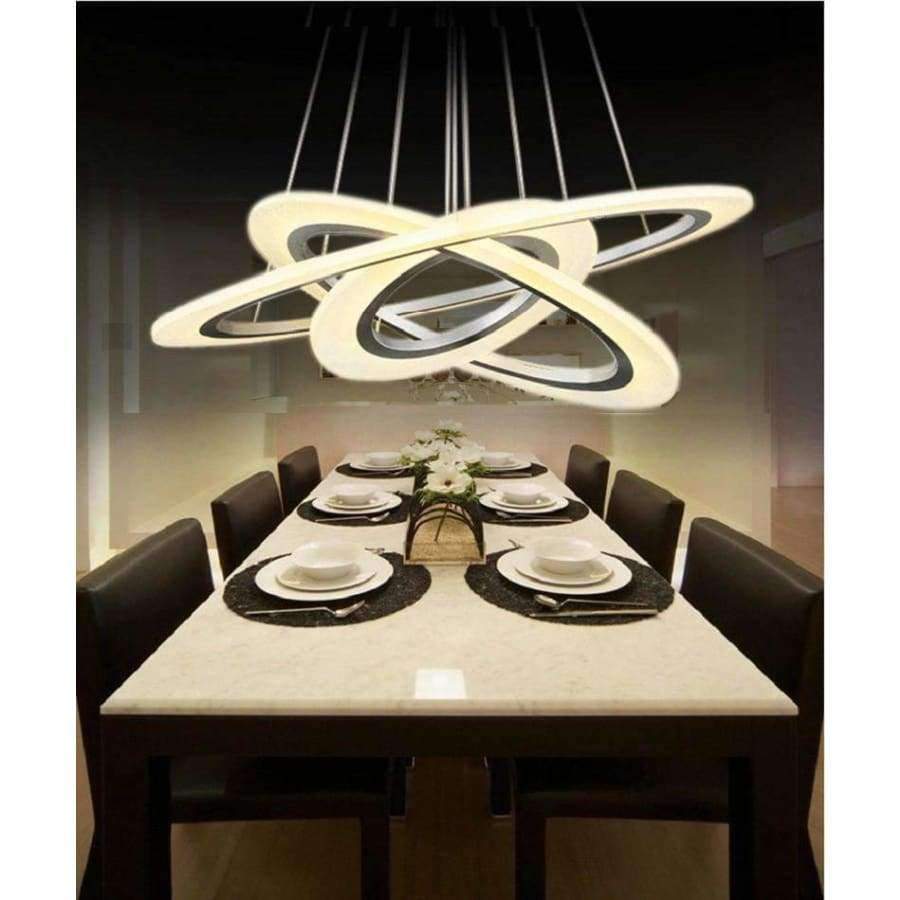 3/2/1 Ring Aluminium Acryl LED Deckenleuchte Wohnzimmer Schlafzimmer Arbeitszimmer Lampe Büro & Gewerbebeleuchtung Kronleuchter 90-240V