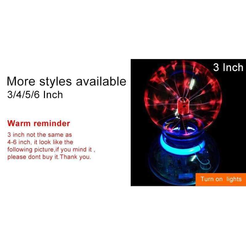 Neuheit Glas Magische Plasma Kugel Licht 3 4 5 6 Zoll Tischlichter Kugel Nachtlicht Kinder Geschenk für Neujahr Magische Plasma Nachtlampe