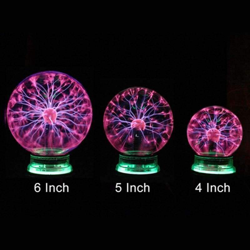 Neuheit Glas Magische Plasma Kugel Licht 3 4 5 6 Zoll Tischlichter Kugel Nachtlicht Kinder Geschenk für Neujahr Magische Plasma Nachtlampe