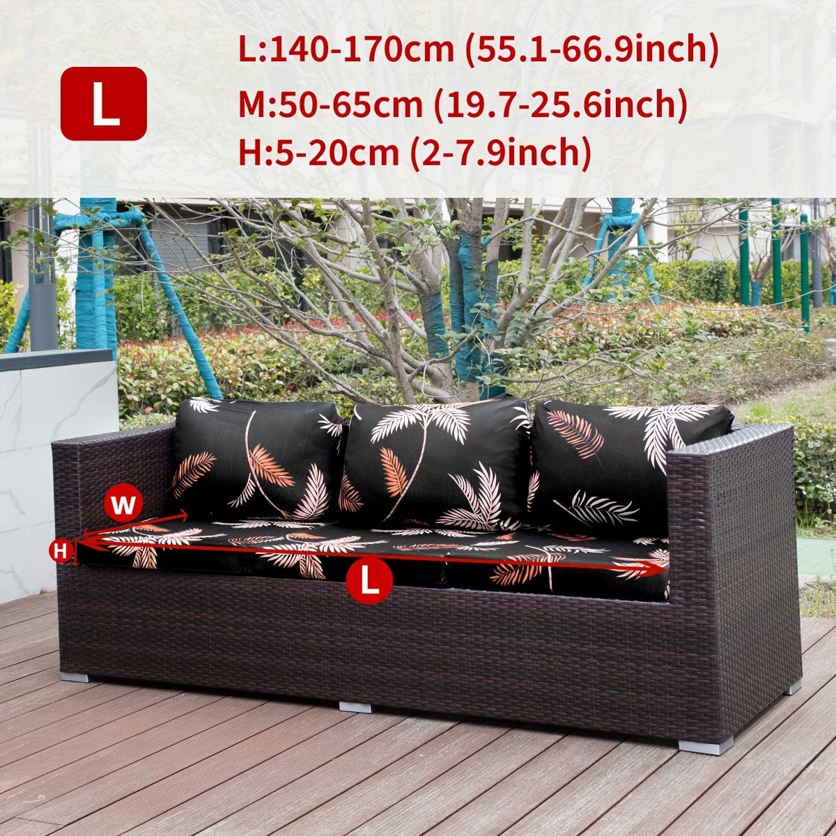 1pc Outdoor Bedruckte Tierblätter Florale Boho-Stil Kokosnuss Bedruckte Sofabezug Couchbezug Möbel Schutzbezug Wohnkultur Sofa Schoner