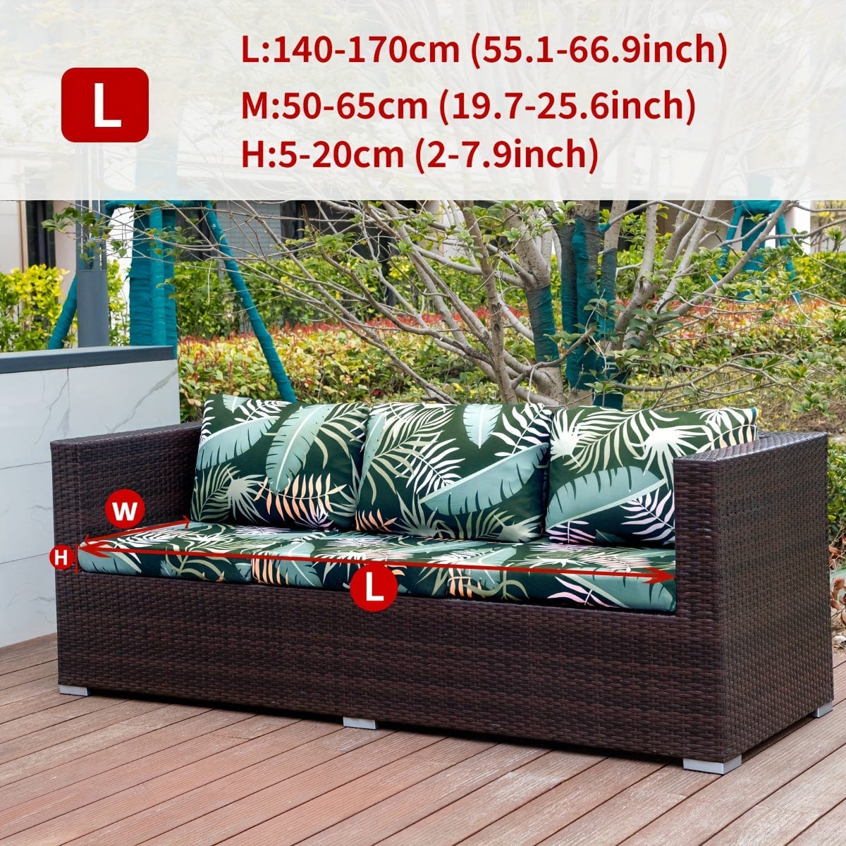 1pc Outdoor Bedruckte Tierblätter Florale Boho-Stil Kokosnuss Bedruckte Sofabezug Couchbezug Möbel Schutzbezug Wohnkultur Sofa Schoner