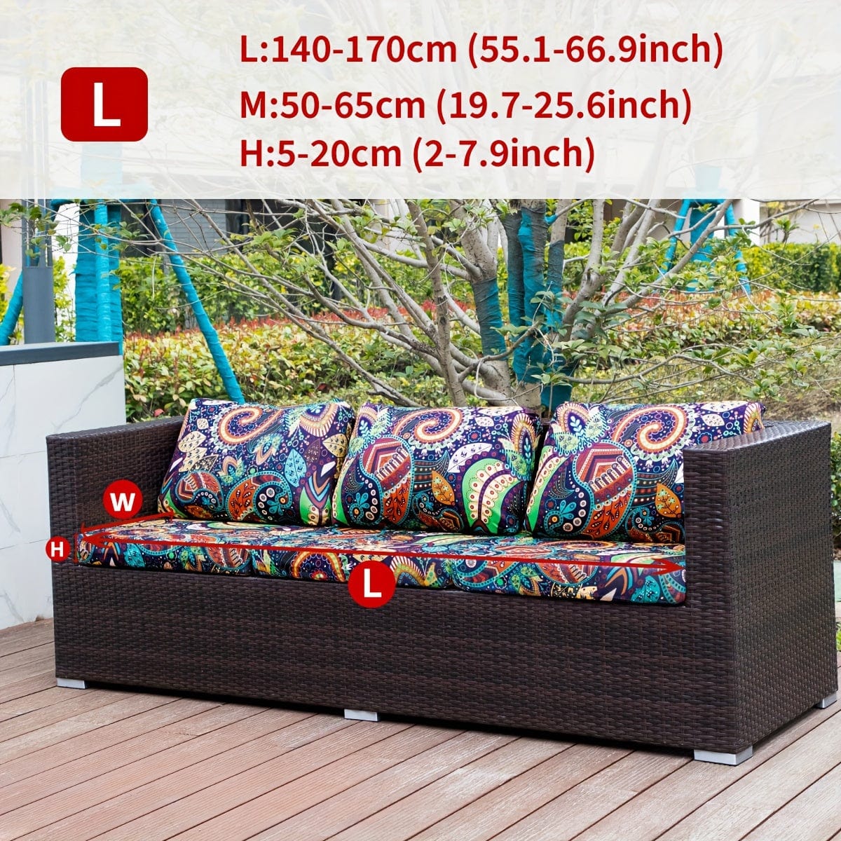 1pc Outdoor Bedruckte Tierblätter Florale Boho-Stil Kokosnuss Bedruckte Sofabezug Couchbezug Möbel Schutzbezug Wohnkultur Sofa Schoner