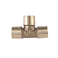 3-Way Tee T-Type 1/8" 1/4" 3/8" 1/2" 3/4" BSP Internal Thread Brass Pipe Connecting Adapter Coupling Connector for Air Water Fuel Gas