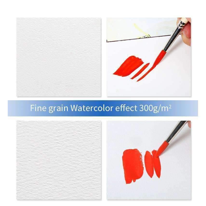 300g/m2 Professionelles Aquarellpapier 20Blätter Handgemalt Wasserlösliches Buch Kreatives Büro Schul Kunstbedarf