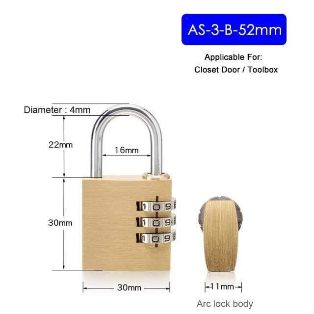 Massive Messing Kupfer Sicherheits Vorhängeschloss Passwort Kombination Code Schloss Für Fitnessstudio Digitalschließfach Koffer Schubladenschloss Hardware