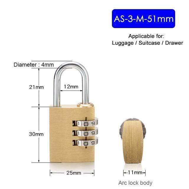 Massive Messing Kupfer Sicherheits Vorhängeschloss Passwort Kombination Code Schloss Für Fitnessstudio Digitalschließfach Koffer Schubladenschloss Hardware