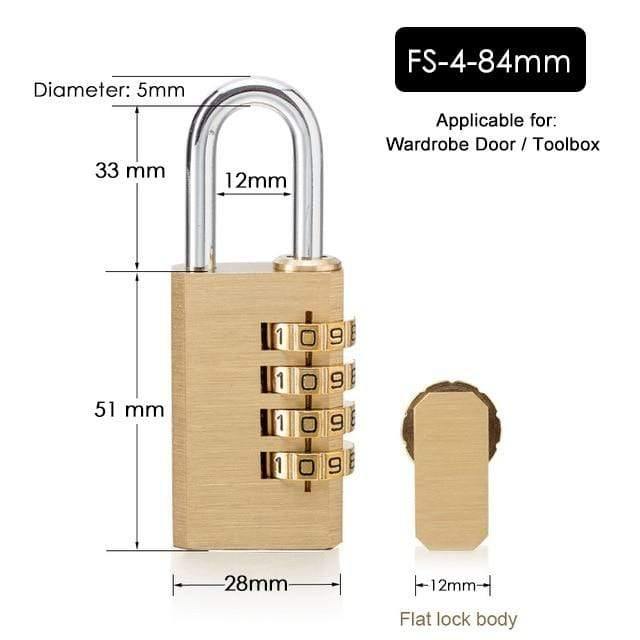 Massive Messing Kupfer Sicherheits Vorhängeschloss Passwort Kombination Code Schloss Für Fitnessstudio Digitalschließfach Koffer Schubladenschloss Hardware