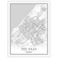 Niederlande Schwarz Weiß Weltstadtkarte Poster Nordic Wohnzimmer Amsterdam Breda Wandkunst Bilder Wohnkultur Leinwandgemälde