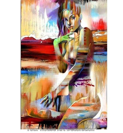 Nordic Canvas Painting Fashion Sex Figur Bild Wandkunst Wohnkultur Poster Wohnzimmer Mädchen Schlafzimmer Abstrakte Kunst Ölmalerei