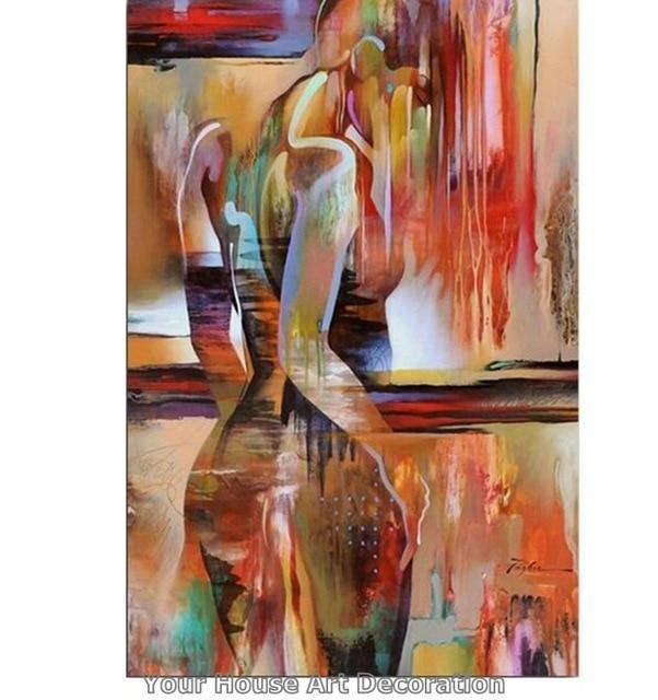 Nordic Canvas Painting Fashion Sex Figur Bild Wandkunst Wohnkultur Poster Wohnzimmer Mädchen Schlafzimmer Abstrakte Kunst Ölmalerei