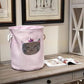 35*40cm Utensilien Lagerfässer Hohe Kapazität Pinke Schwan Katze Faltbare Spielzeug Aufbewahrungsbox Haushaltsorganisator Schmutzige Wäschekorb Canvas