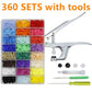 U-Shape Closure Snap Pliers & 360 Sets T5 Snap Buttons Plastic Buttons Kit Snap Buttons Fabric Buttons DIY Sewing and Craft Tool