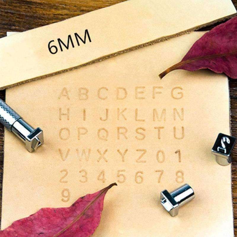 36Pcs Alphabet Letter Leather Stamp Set 3mm/6mm Steel Stamping Tools Metal Leather Punch Tools for DIY Leather Craft Tools