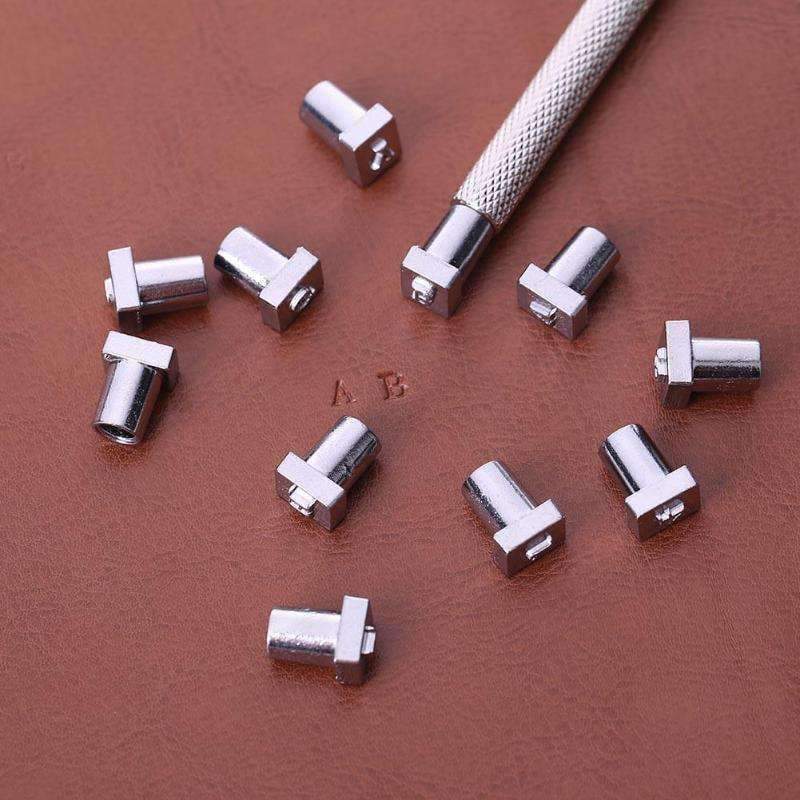 36Pcs Alphabet Letter Leather Stamp Set 3mm/6mm Steel Stamping Tools Metal Leather Punch Tools for DIY Leather Craft Tools