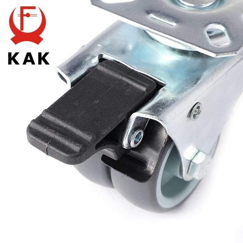 4pcs KAK Drehmute Rad Ersatz 2 Zoll 60KG Weicher Gummi Sichere Rollen Möbelräder für Wagen Esstisch