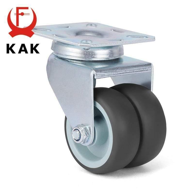 4pcs KAK Drehmute Rad Ersatz 2 Zoll 60KG Weicher Gummi Sichere Rollen Möbelräder für Wagen Esstisch