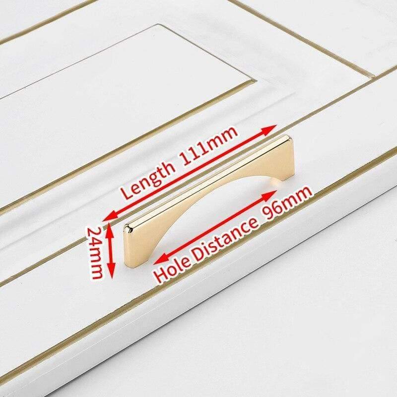Nordic Bright Gold Schrankgriffe Solide Schubladeknöpfe Küchenbeschläge Schranktürzieher Möbelgriff Schrankhardware