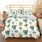 3D Bettwäsche Set Kaktusdruck Bettbezug Set lebensechte Bettwäsche mit Kissenbezug Bett Set Heimtextilien #2-7