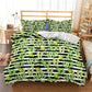 3D Bettwäsche Set Kaktusdruck Bettbezug Set lebensechte Bettwäsche mit Kissenbezug Bett Set Heimtextilien #2-7