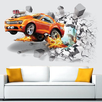 Transformieren Sie Ihr Zuhause mit 1 Stück selbstklebendem Wandaufkleber - Automobil Wandkunst für Schlafzimmer, Kinderzimmer und mehr!