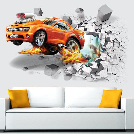 Transformieren Sie Ihr Zuhause mit 1 Stück selbstklebendem Wandaufkleber - Automobil Wandkunst für Schlafzimmer, Kinderzimmer und mehr!