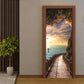 3D Tapete Schönes Küstenlandschaft Foto Wand Tür Wandbild Wohnzimmer Schlafzimmer Kreatives DIY Tür Aufkleber PVC Vinyl Tapete