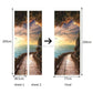 3D Tapete Schönes Küstenlandschaft Foto Wand Tür Wandbild Wohnzimmer Schlafzimmer Kreatives DIY Tür Aufkleber PVC Vinyl Tapete