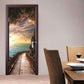 3D Tapete Schönes Küstenlandschaft Foto Wand Tür Wandbild Wohnzimmer Schlafzimmer Kreatives DIY Tür Aufkleber PVC Vinyl Tapete