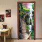3D Tapete Chinesischer Stil Wasserfälle Natur Landschaft Türaufkleber Foto Wandmalerei PVC selbstklebend wasserdicht 3D Wohnkultur