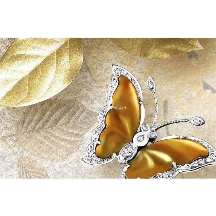 3D Tapete Europäischer Stil Goldene Diamant Blumen Schmuck Hintergrund Wandbilder Hotel Wohnzimmer TV Sofa Wohnkultur 3 D